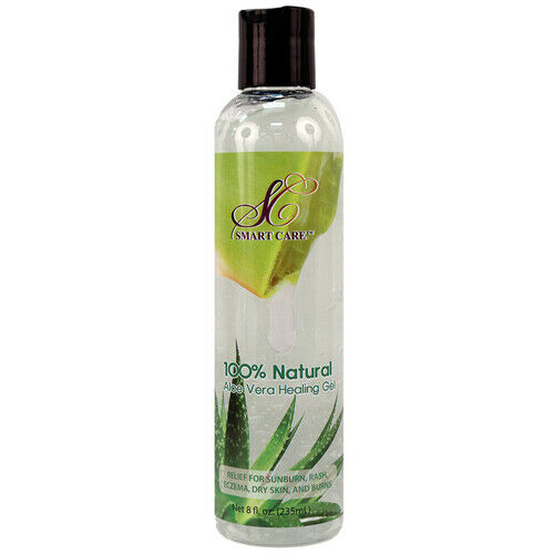 SMART CARE 100% Natural Aloe Vera Healing Clear Gel 8oz